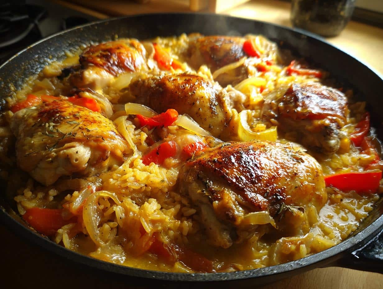 Smothered Chicken and Rice Recipe