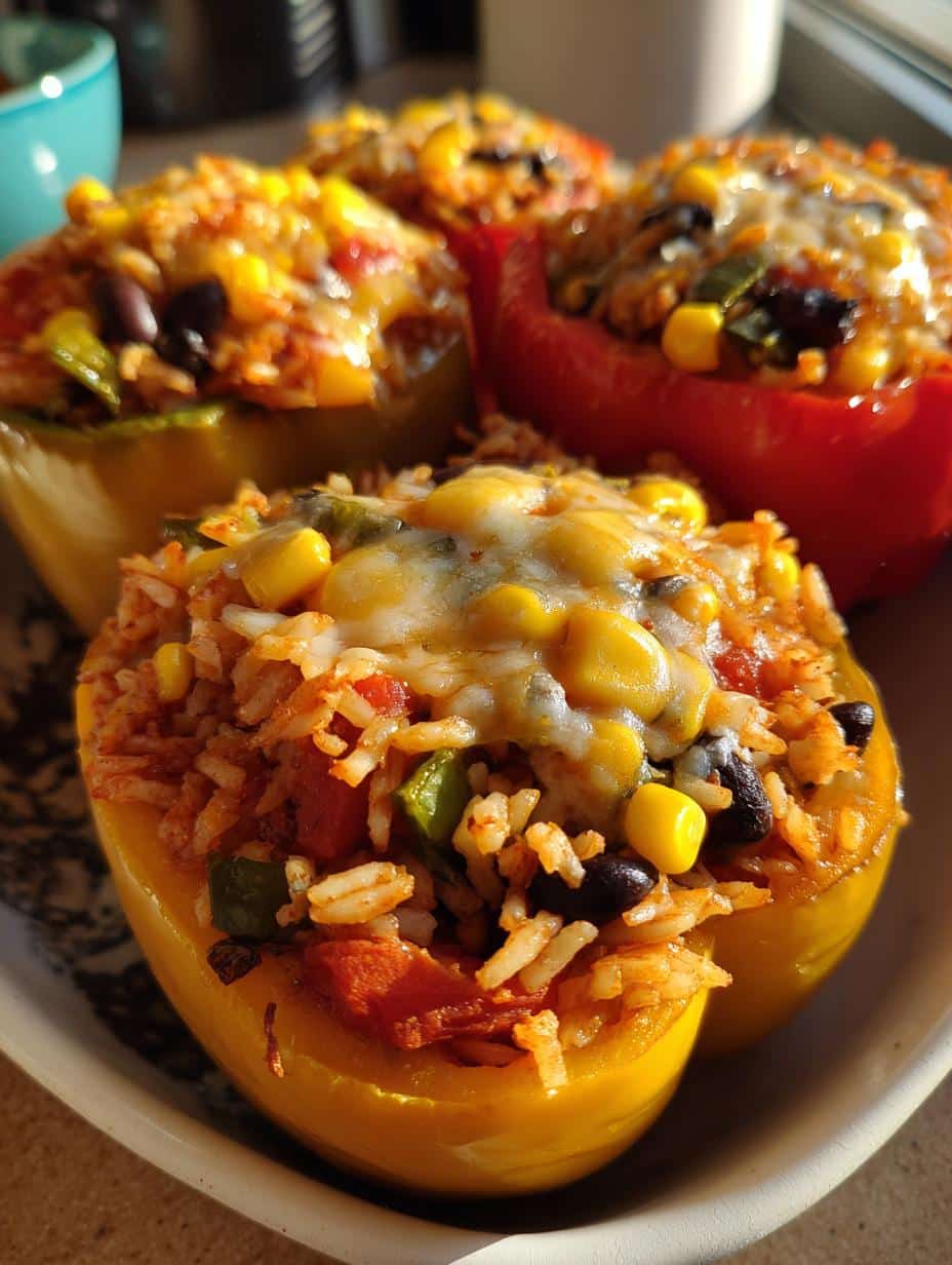 Vegetarian Stuffed Peppers - detail 1